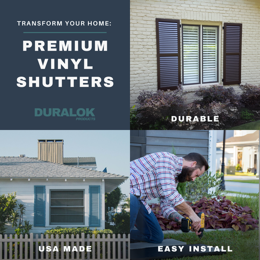 Vinyl | Louver & Raised Panel Exterior Shutter | 9.25" x 24" | Straight Top | Sample
