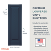 Vinyl | Raised Panel Exterior Shutters | 14.5" Width | No Mid Rail | 1 Pair