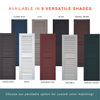 Vinyl | Spaced Board & Batten Exterior Shutters | 16.5" Width | 4 Vertical Boards | 1 Pair