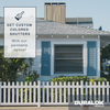 Vinyl | Spaced Board & Batten Exterior Shutters | 16.5" Width | 4 Vertical Boards | 1 Pair