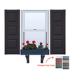 Vinyl | Raised Three Panel Exterior Shutters | 18" Width | with Mid Rail (33/33/33 Split) | 1 Pair