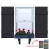 Vinyl | Joined Board & Batten Exterior Shutters | 14" Width | 4 Vertical Boards | 1 Pair