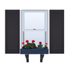 Vinyl | Louvered Exterior Shutters | 18" Width | Cathedral Top |  No Mid Rail | 1 Pair