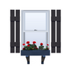 Vinyl | Spaced Board & Batten Exterior Shutters | 7.75" Width | 2 Vertical Boards | 1 Pair
