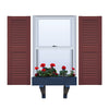 Vinyl | Louvered Exterior Shutters | 9.25" Width | Straight Top | with Mid Rail (50/50 Split) | 1 Pair