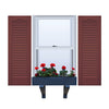Vinyl | Louvered Exterior Shutters | 12" Width | Cathedral Top |  No Mid Rail | 1 Pair