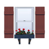 Vinyl | Louver Over Raised Panel Exterior Shutters | 16.5" Width | Cathedral Top | with Mid Rail (50/50 Split) | 1 Pair