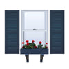 Vinyl | Louvered Exterior Shutters | 9.25" Width | Straight Top | with Mid Rail (50/50 Split) | 1 Pair