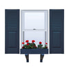 Vinyl | Louver Over Raised Panel Exterior Shutters | 9.25" Width | Straight Top | with Mid Rail (50/50 Split) | 1 Pair