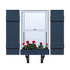 Vinyl | Louver Over Raised Panel Exterior Shutters | 16.5" Width | Cathedral Top | with Mid Rail (50/50 Split) | 1 Pair