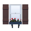 Vinyl | Louver Over Raised Panel Exterior Shutters | 16.5" Width | Cathedral Top | with Mid Rail (50/50 Split) | 1 Pair