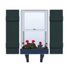 Vinyl | Louver Over Raised Panel Exterior Shutters | 16.5" Width | Cathedral Top | with Mid Rail (50/50 Split) | 1 Pair
