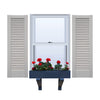 Vinyl | Louvered Exterior Shutters | 9.25" Width | Straight Top | No Mid Rail | 1 Pair