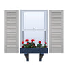 Vinyl | Louvered Exterior Shutters | 9.25" Width | Straight Top | with Mid Rail (50/50 Split) | 1 Pair