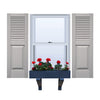 Vinyl | Louver Over Raised Panel Exterior Shutters | 9.25" Width | Straight Top | with Mid Rail (50/50 Split) | 1 Pair