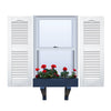 Vinyl | Louvered Exterior Shutters | 9.25" Width | Cathedral Top | with Mid Rail (50/50 Split) | 1 Pair