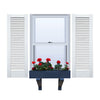 Vinyl | Louvered Exterior Shutters | 9.25" Width | Straight Top | No Mid Rail | 1 Pair