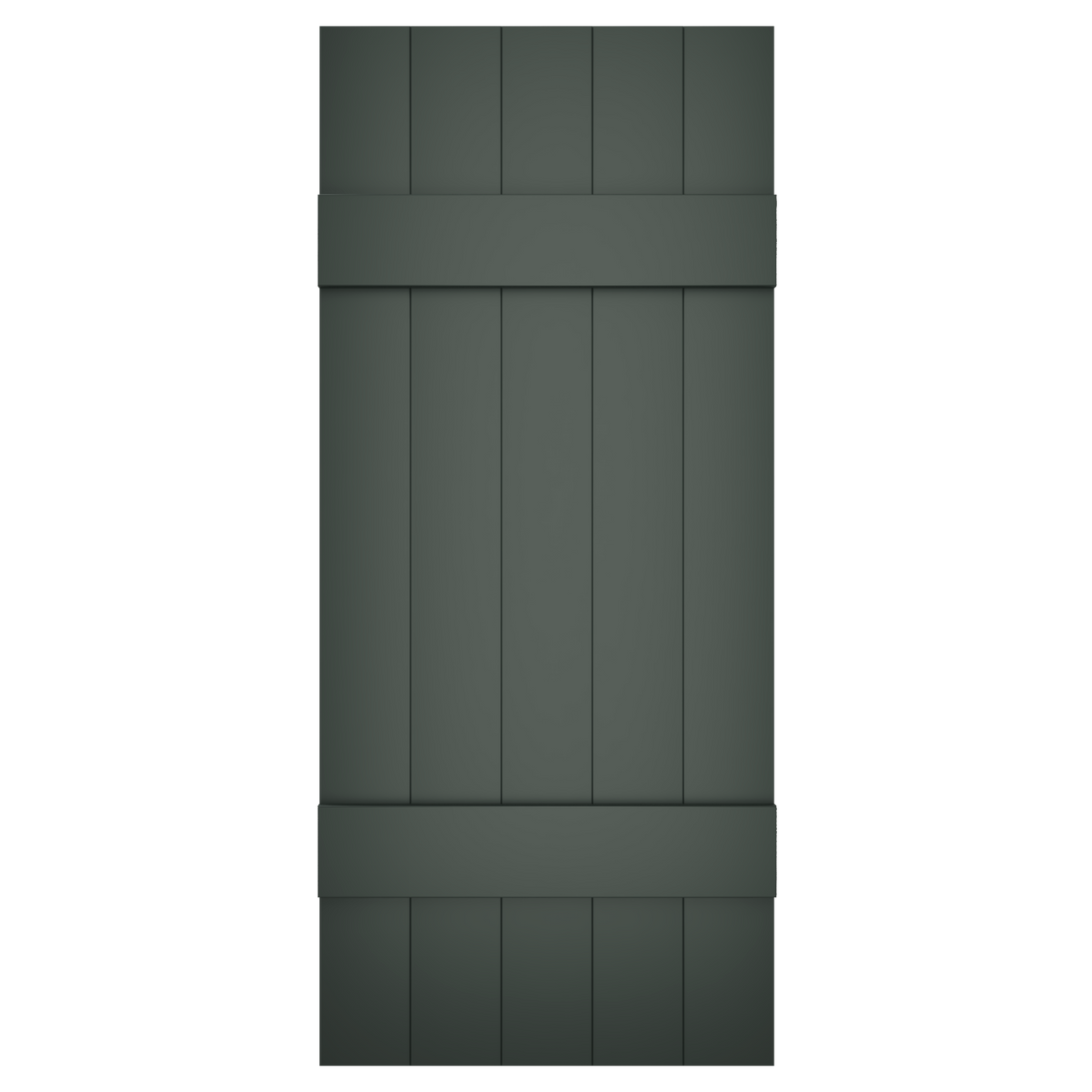 5x2 Painted Black Forest Green