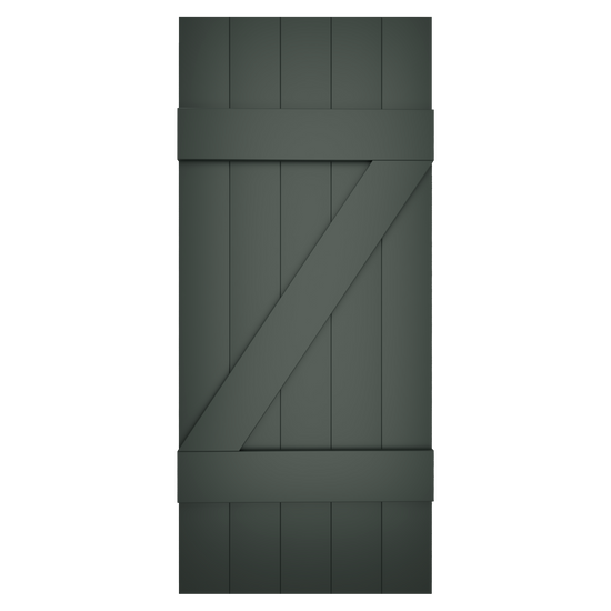 5x2 Z Bar Painted Black Forest Green