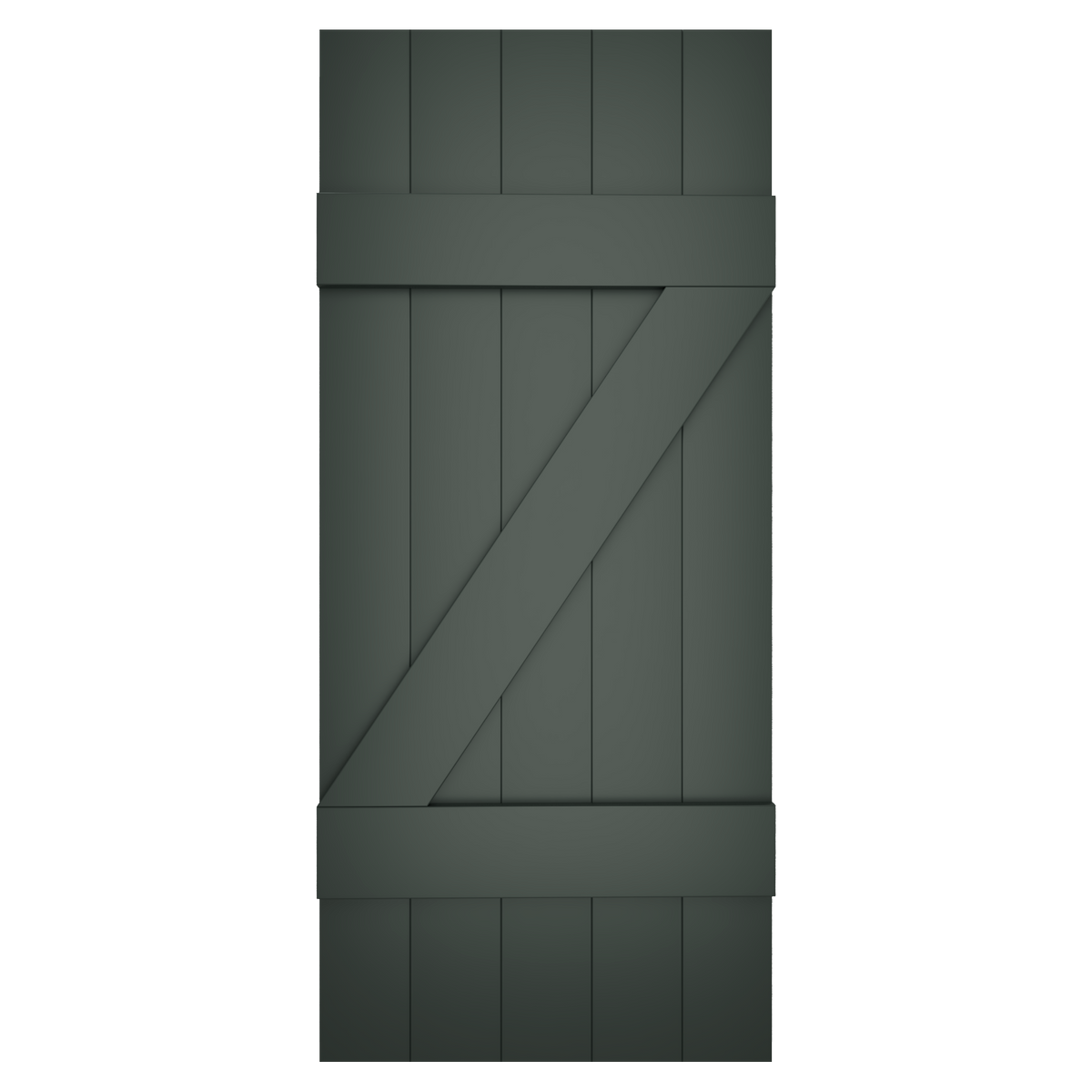 5x2 Z Bar Painted Black Forest Green