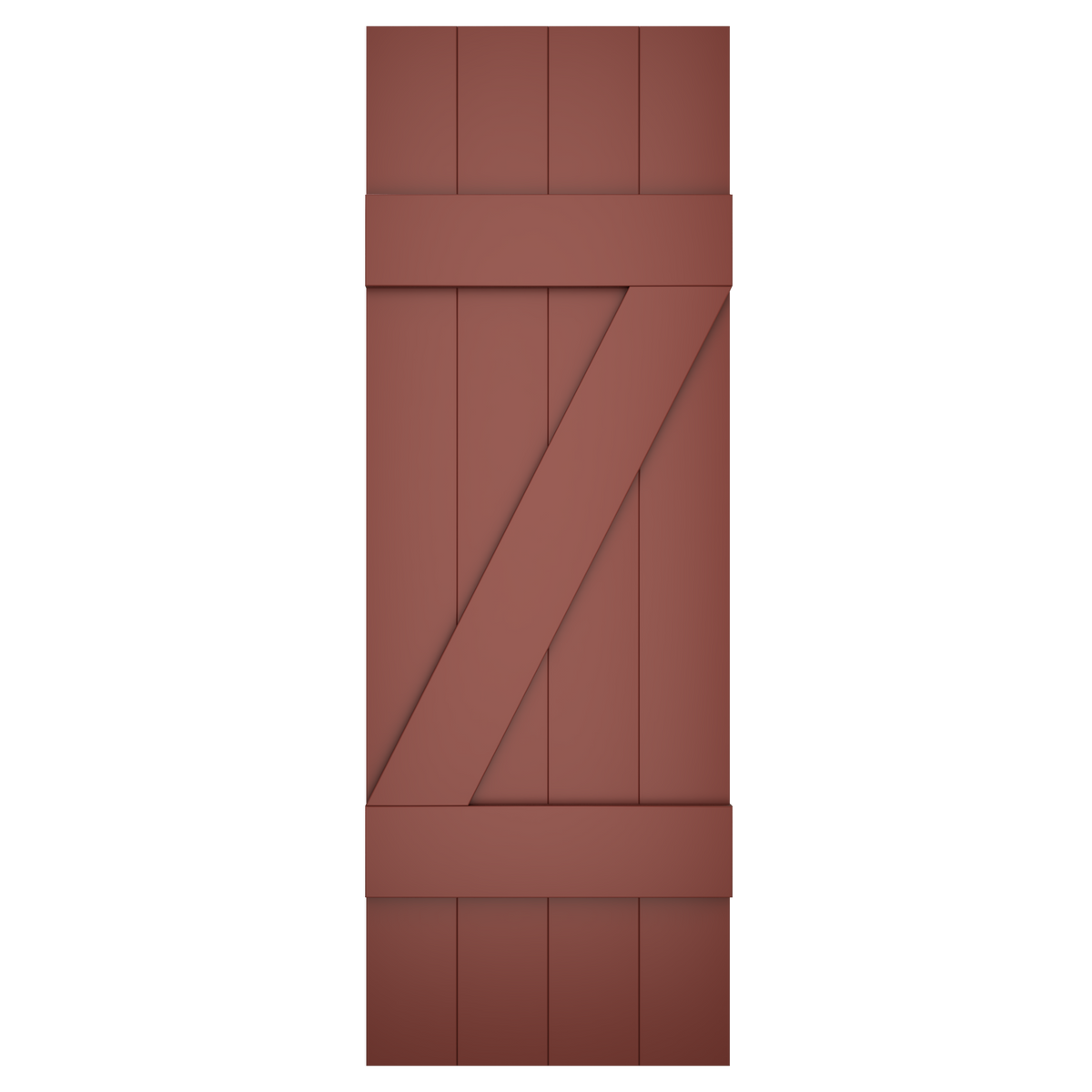 4x2 Z Bar Painted Cottage Red