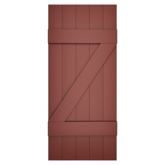5x2 Z Bar Painted Cottage Red