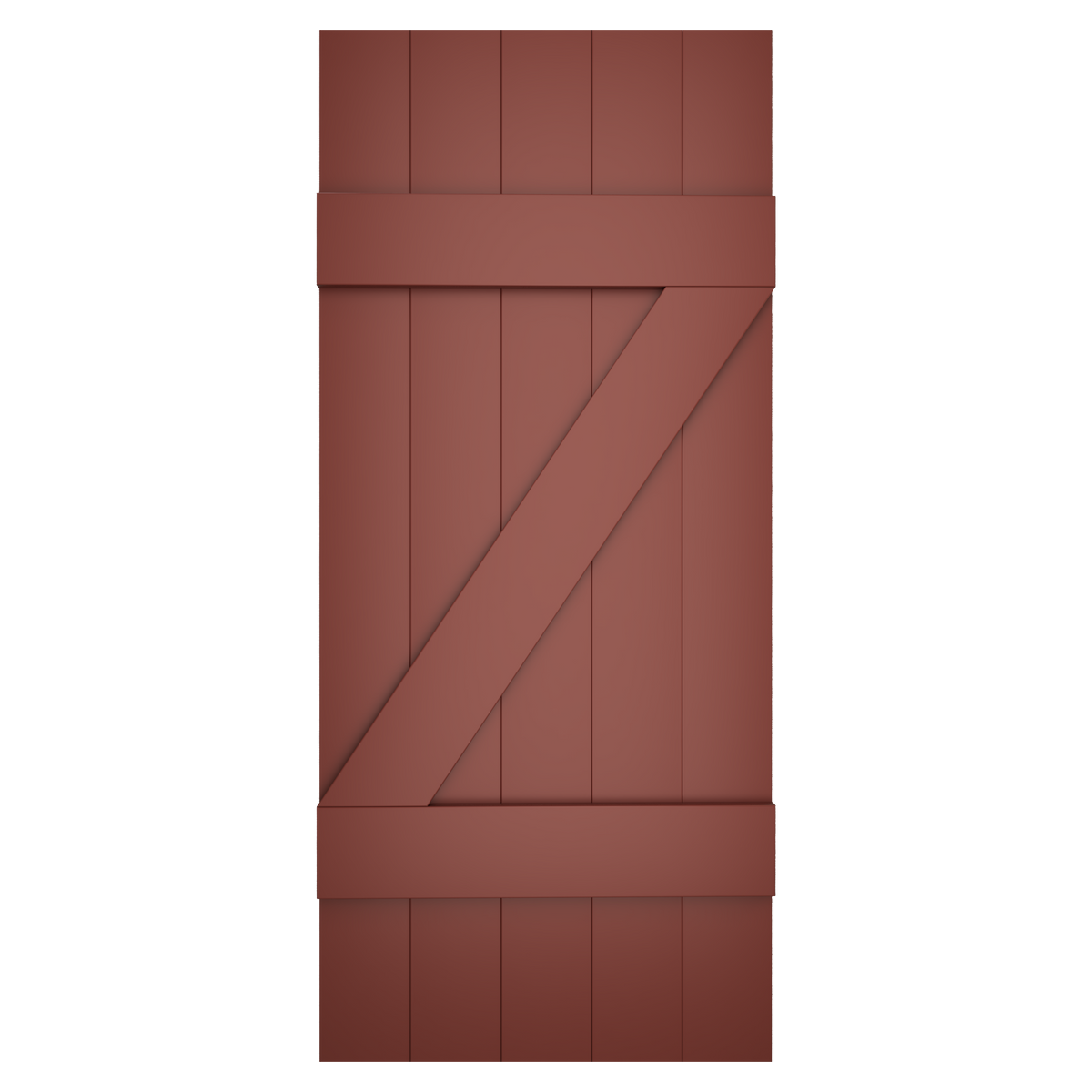 5x2 Z Bar Painted Cottage Red