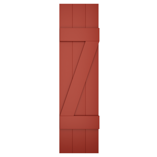 3x2 Z Bar Painted Country Redwood