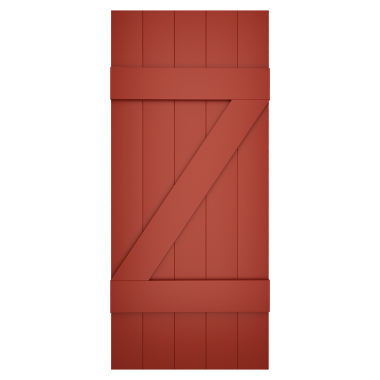 5x2 Z Bar Painted Country Redwood