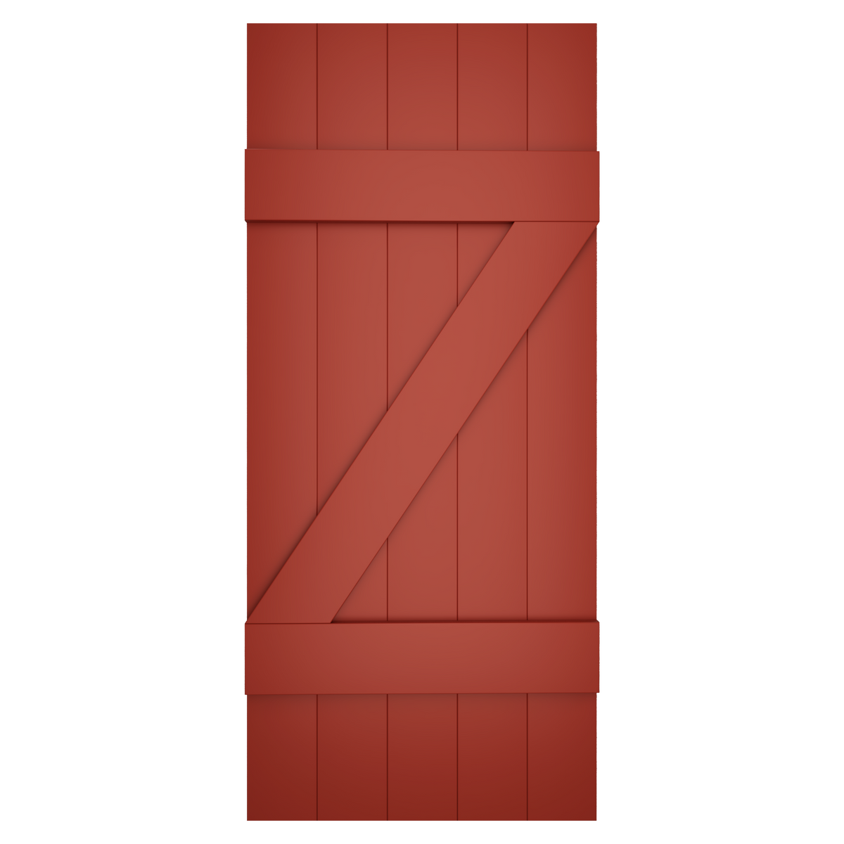 5x2 Z Bar Painted Country Redwood