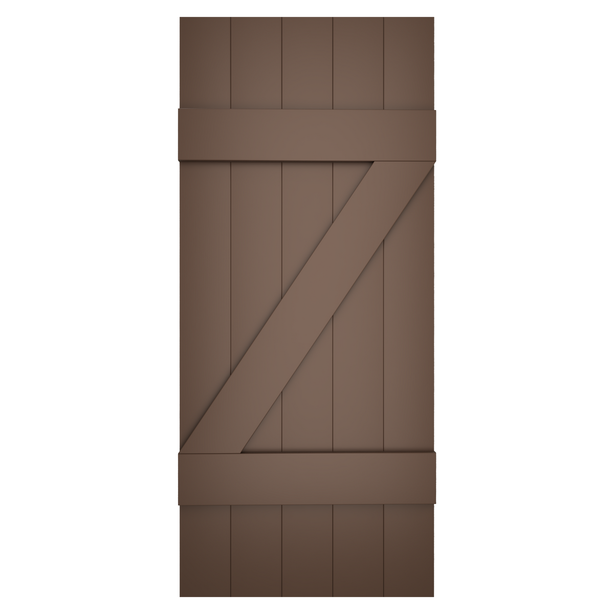 5x2 Z Bar Painted Tudor Brown