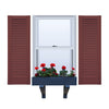 Vinyl | Louvered Exterior Shutters | 12" Width | Straight Top |  No Mid Rail | 1 Pair