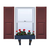 Vinyl | Louver Over Raised Panel Exterior Shutters | 16.5" Width | Straight Top | with Mid Rail (50/50 Split) | 1 Pair