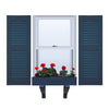 Vinyl | Louvered Exterior Shutters | 18" Width | Cathedral Top | with Mid Rail (50/50 Split) | 1 Pair
