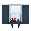 Vinyl | Louvered Exterior Shutters | 16.5" Width | Straight Top | with Mid Rail (50/50 Split) | 1 Pair