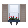 Vinyl | Louvered Exterior Shutters | 12" Width | Straight Top |  No Mid Rail | 1 Pair