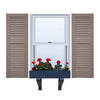 Vinyl | Louvered Exterior Shutters | 16.5" Width | Straight Top | with Mid Rail (40/60 Split) | 1 Pair