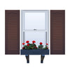 Vinyl | Louvered Exterior Shutters | 9.25" Width | Cathedral Top | No Mid Rail | 1 Pair