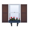 Vinyl | Louvered Exterior Shutters | 18" Width | Cathedral Top | with Mid Rail (50/50 Split) | 1 Pair