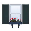 Vinyl | Louvered Exterior Shutters | 12" Width | Straight Top |  No Mid Rail | 1 Pair