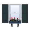 Vinyl | Raised Panel Exterior Shutters |  18" Width | with Mid Rail (50/50 Split) | 1 Pair