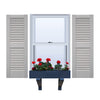 Vinyl | Louvered Exterior Shutters | 16.5" Width | Straight Top | with Mid Rail (50/50 Split) | 1 Pair