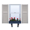 Vinyl | Louvered Exterior Shutters | 14.5" Width | Straight Top | with Mid Rail (40/60 Split) | 1 Pair