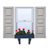 Vinyl | Raised Three Panel Exterior Shutters | 18" Width | with Mid Rail (40/20/40 Split) | 1 Pair