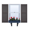 Vinyl | Louvered Exterior Shutters | 18" Width | Cathedral Top | with Mid Rail (50/50 Split) | 1 Pair