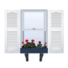 Vinyl | Louvered Exterior Shutters | 16.5" Width | Cathedral Top | with Mid Rail (50/50 Split) | 1 Pair