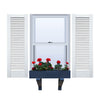 Vinyl | Louvered Exterior Shutters | 12" Width | Straight Top |  No Mid Rail | 1 Pair