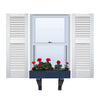 Vinyl | Louvered Exterior Shutters | 16.5" Width | Straight Top | with Mid Rail (40/60 Split) | 1 Pair
